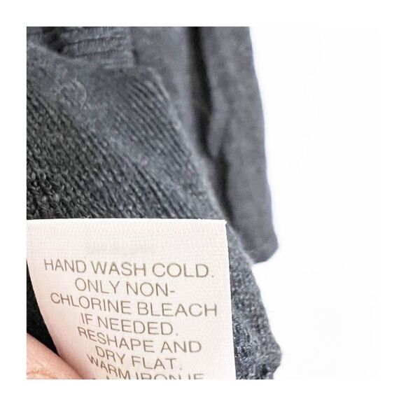 J Jill Top Blouse Sweater Linen Blend 3/4 Sleeve Pullover Lightweight Black Wome - Picture 4 of 9